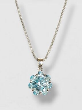 Necklace 925 Sterling Silver Flower